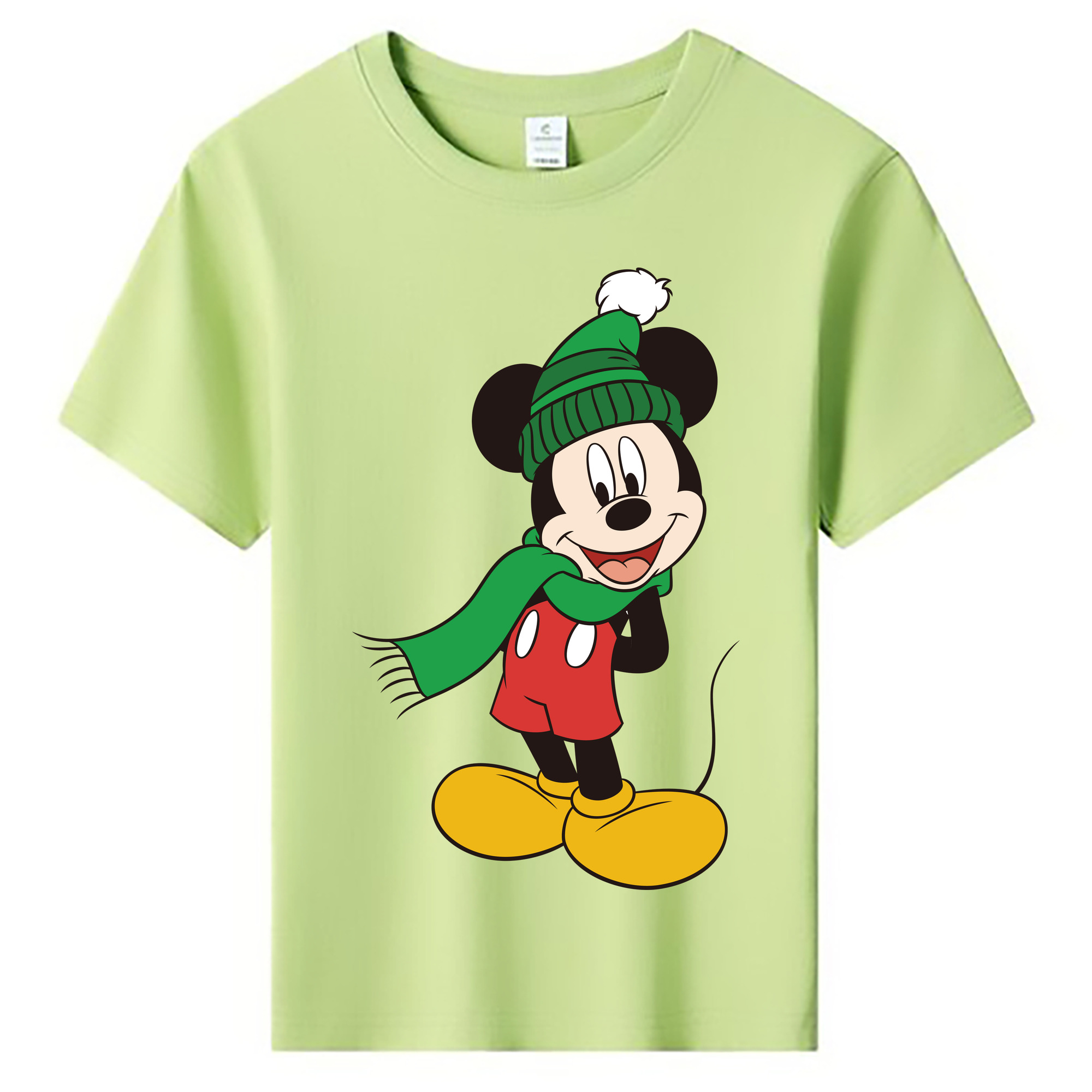 ミッキーマウス Mickey Mouse 綿100％キッズTシャツ（フロントプリント）